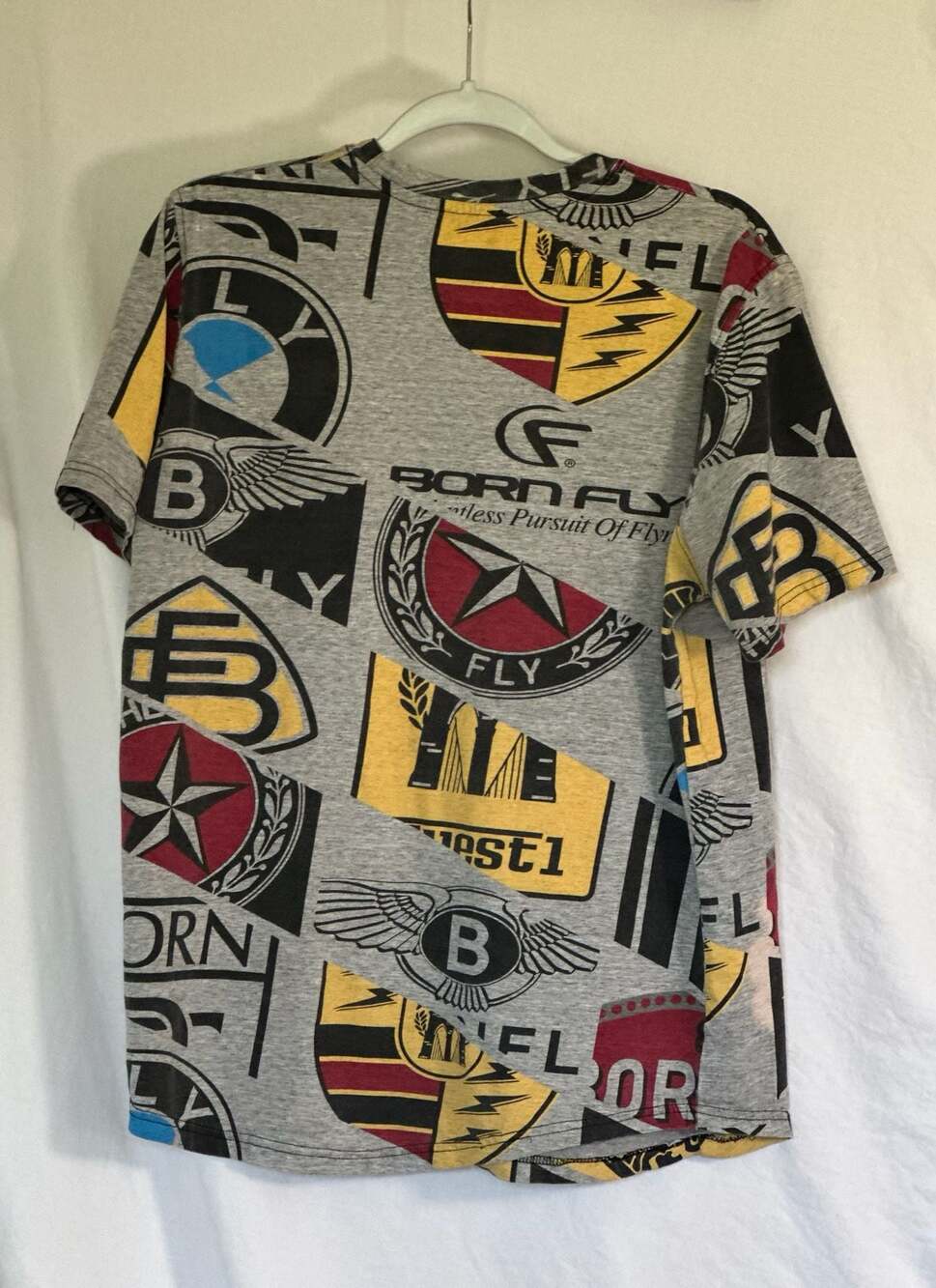 Born Fly All-Over Print Logo Graphic T-Shirt